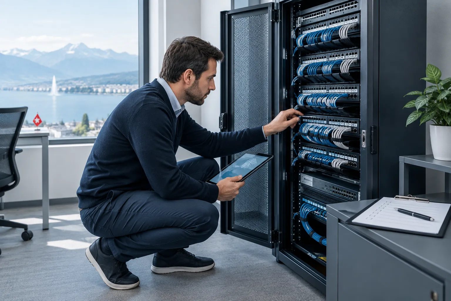 Audit informatique clair pour PME et TPE de Suisse romande : postes, réseau, sauvegardes, comptes, nLPD. Rapport en feu tricolore et plan chiffré.